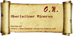 Oberleitner Minerva névjegykártya